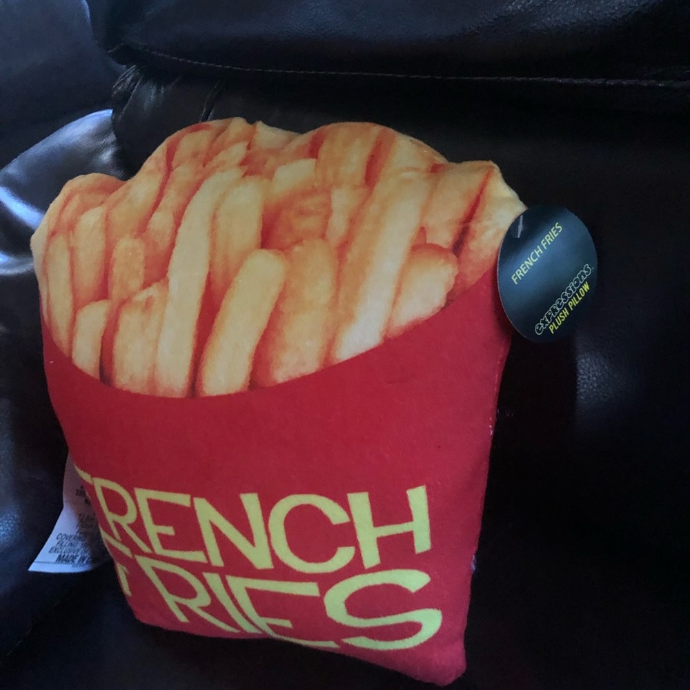 Expressions French Fries Plush Throw Pillow - Picture 4 of 5